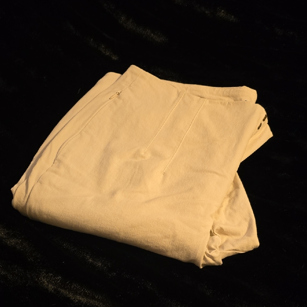 Old Navy Cream High-Rise Polished Pixie Pants